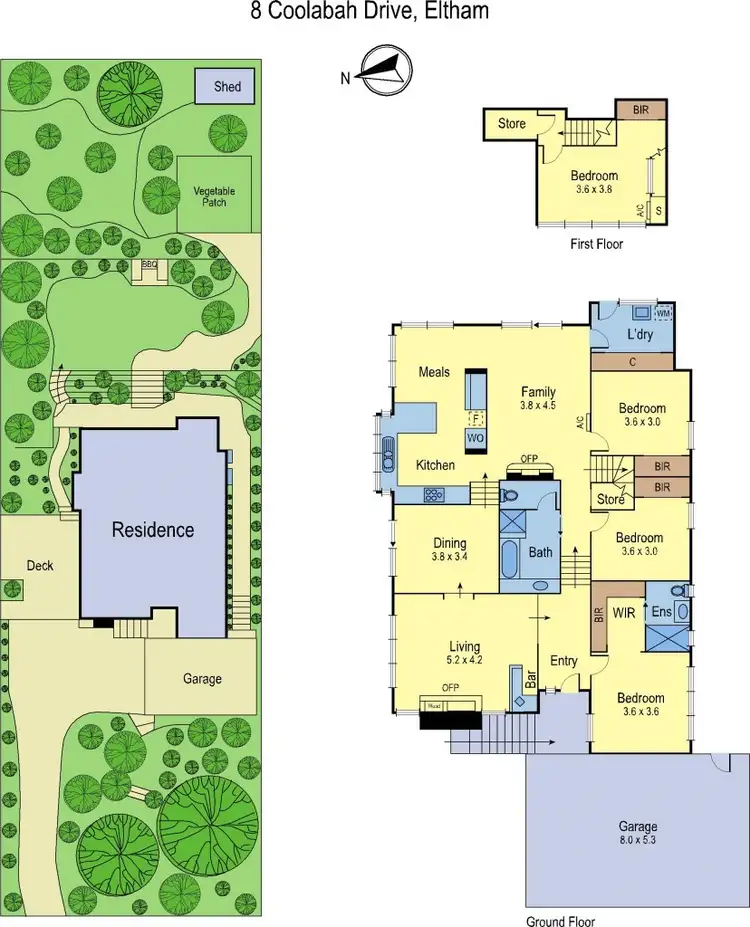 Floorplan of Homely house listing, 8 Coolabah Drive, Eltham VIC 3095