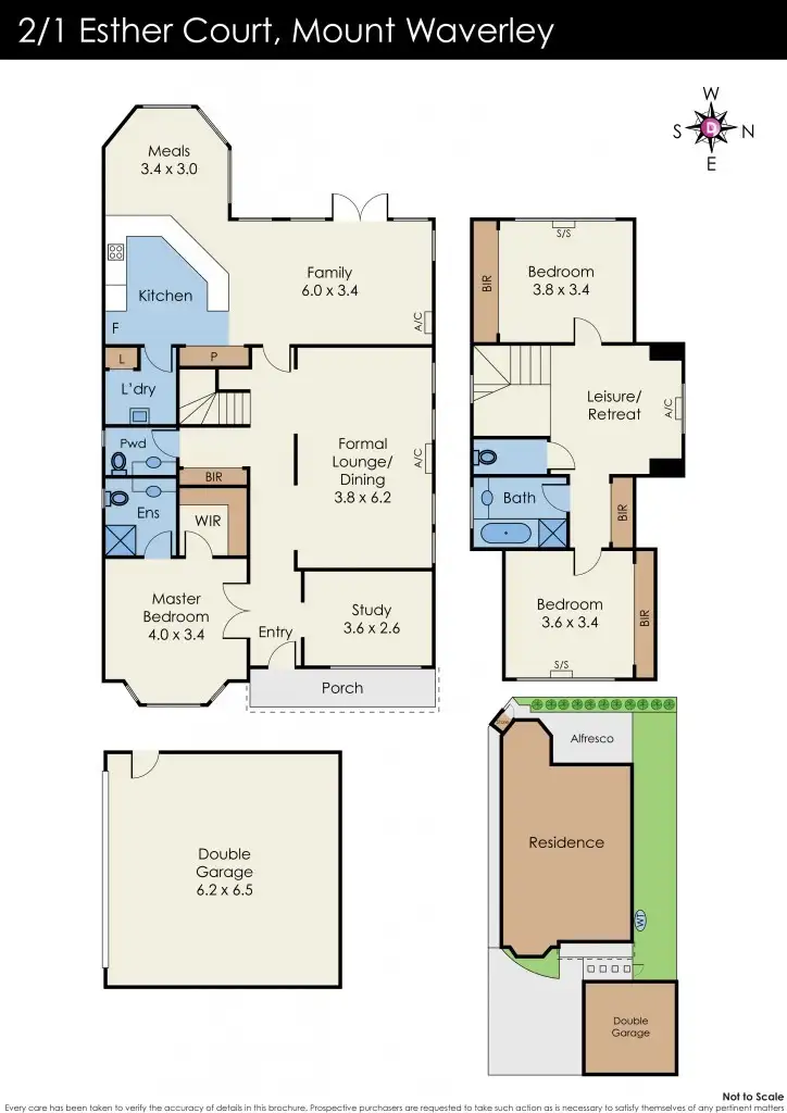 Floorplan of Homely townhouse listing, 2/1 Esther Court, Mount Waverley VIC 3149