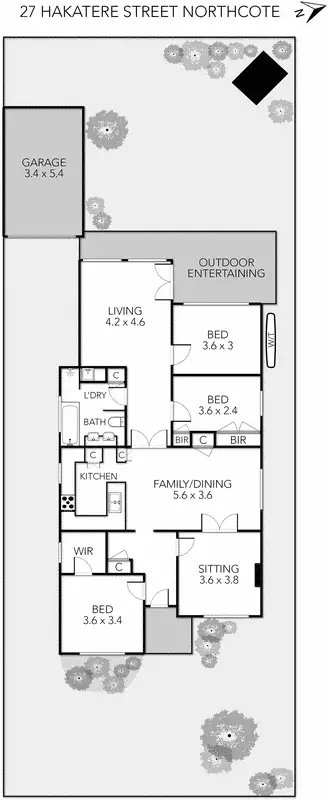 Floorplan of Homely house listing, 27 Hakatere Street, Northcote VIC 3070