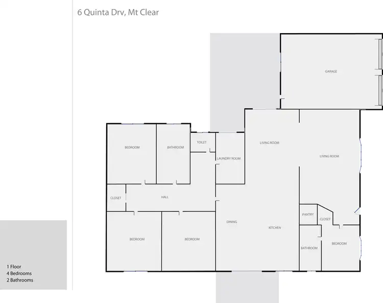 Floorplan of Homely house listing, 6 Quinta Drive, Mount Clear VIC 3350