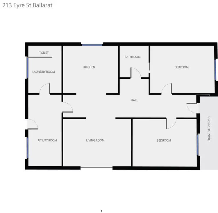 Floorplan of Homely house listing, 213 Eyre Street, Ballarat Central VIC 3350
