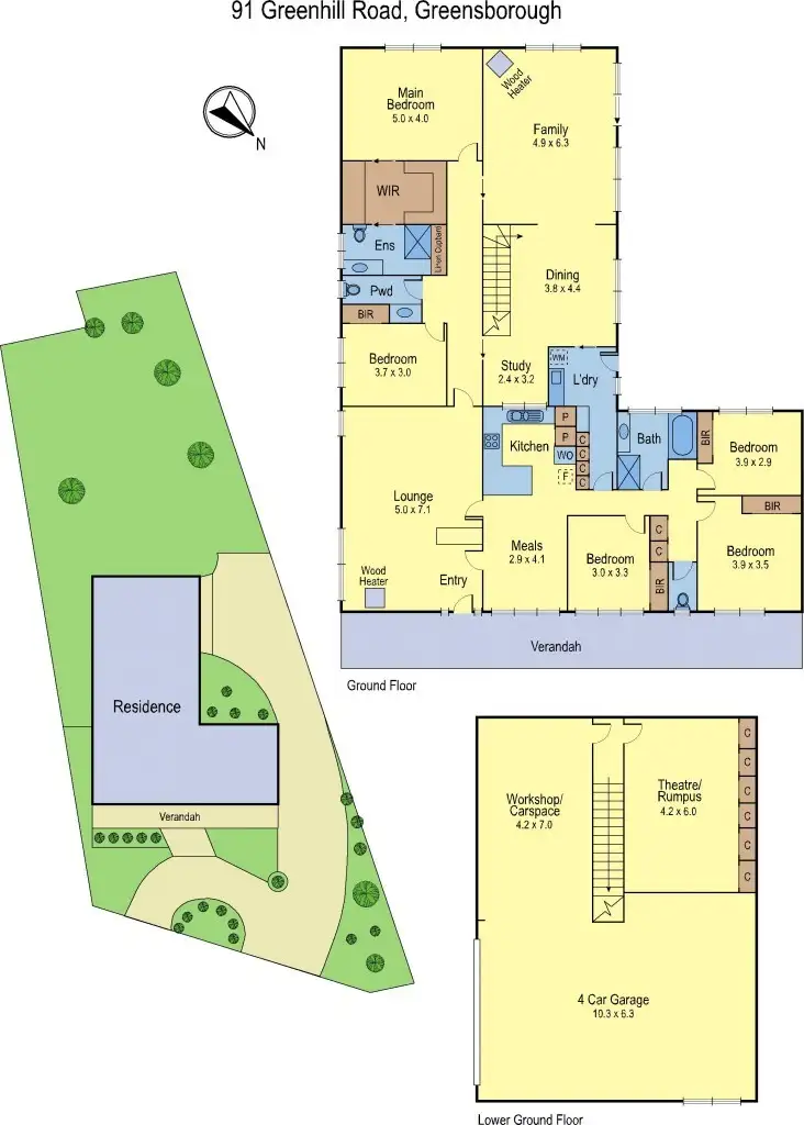 Floorplan of Homely house listing, 91 Greenhill Road, Greensborough VIC 3088