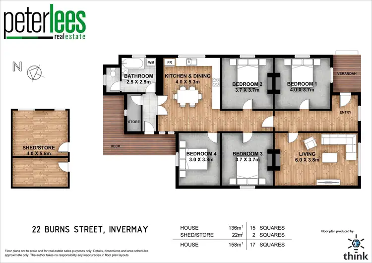Floorplan of Homely house listing, 22 Burns Street, Invermay TAS 7248