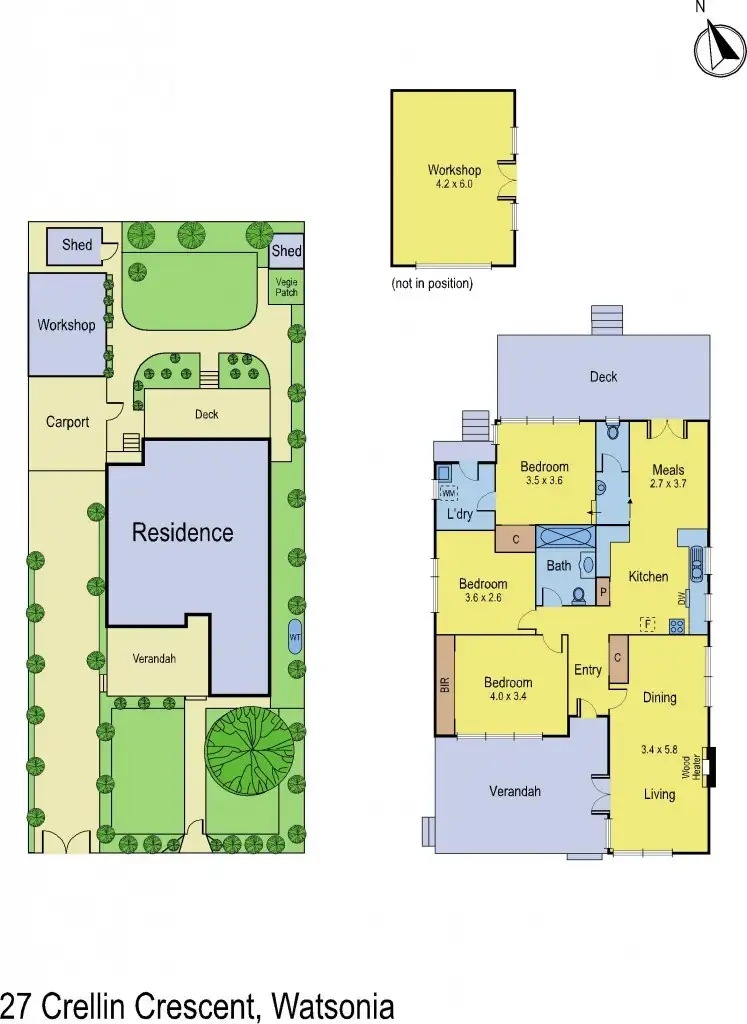 Floorplan of Homely house listing, 27 Crellin Crescent, Watsonia VIC 3087