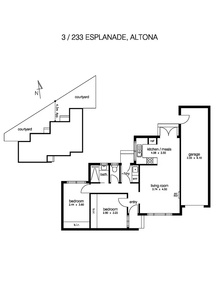Floorplan of Homely unit listing, 3/233 Esplanade, Altona VIC 3018