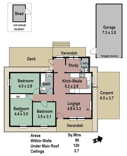 Floorplan of Homely house listing, 4 Fowler Street, Woodside SA 5244