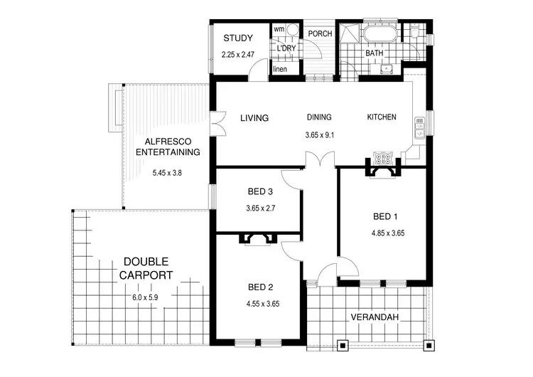 Floorplan of Homely house listing, 208 Glynburn Road, Tranmere SA 5073