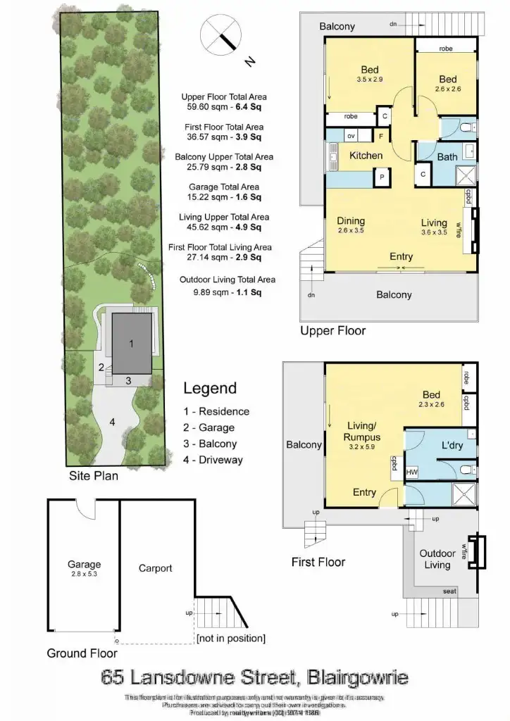 Floorplan of Homely house listing, 65 Lansdowne Street, Blairgowrie VIC 3942