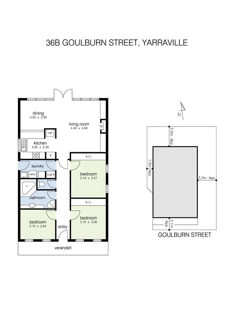 Floorplan of Homely house listing, 36B Goulburn Street, Yarraville VIC 3013