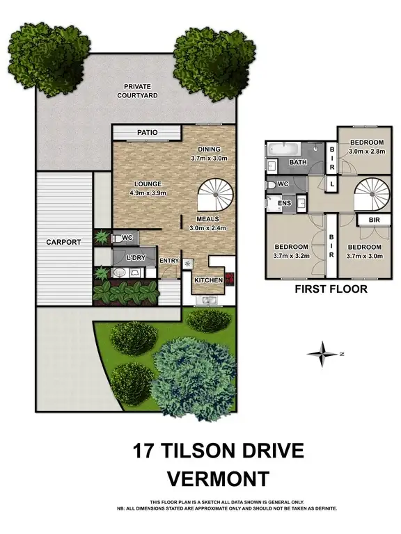 Floorplan of Homely house listing, 17 Tilson Drive, Vermont VIC 3133