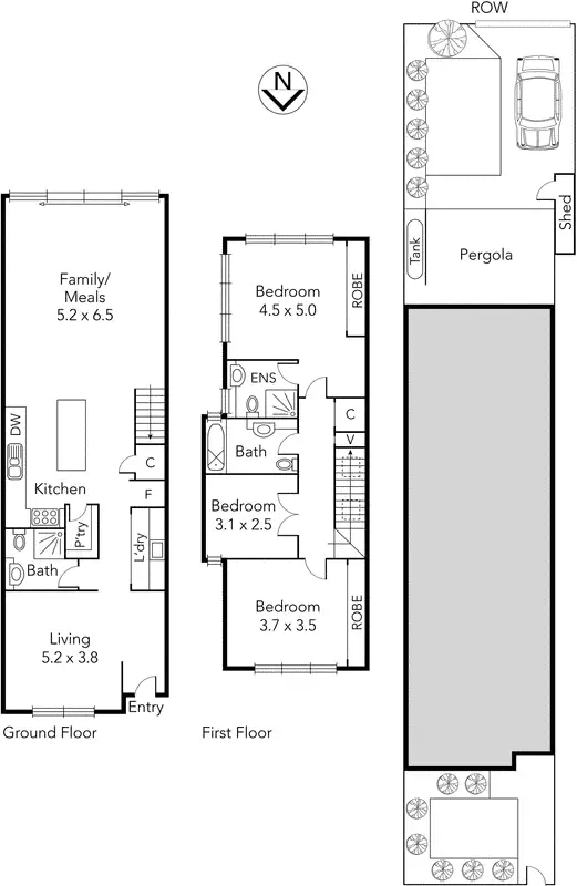 Floorplan of Homely house listing, 125 Bent Street, Northcote VIC 3070