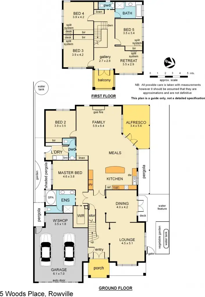 Floorplan of Homely house listing, 5 Woods Place, Rowville VIC 3178