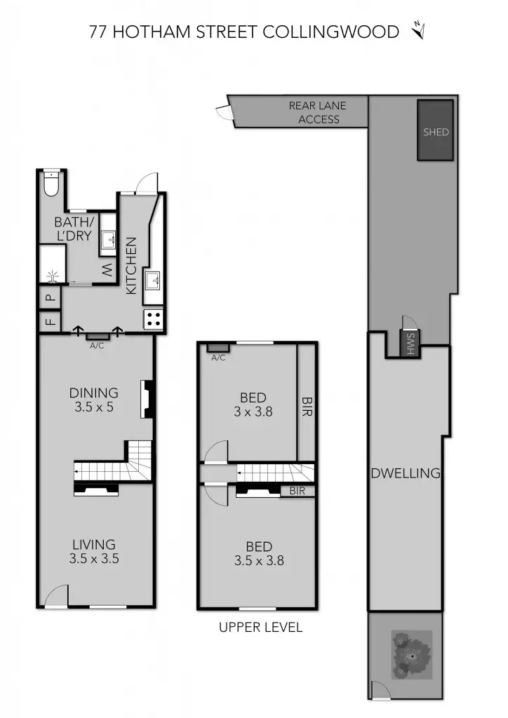 Floorplan of Homely house listing, 77 Hotham St, Collingwood VIC 3066
