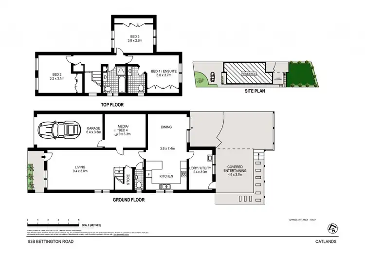 Floorplan of Homely semi-detached listing, 83B Bettington Road, Oatlands NSW 2117