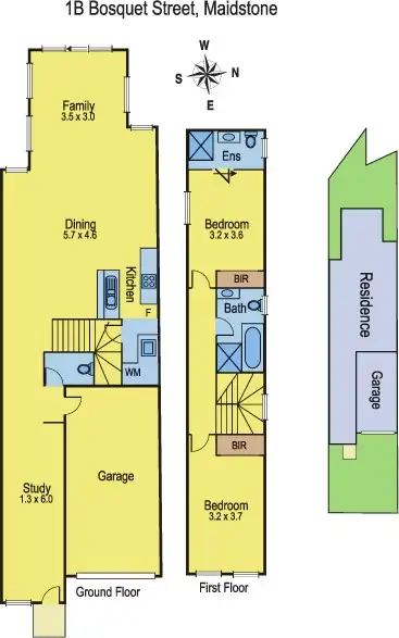 Floorplan of Homely townhouse listing, 1B Bosquet Street, Maidstone VIC 3012