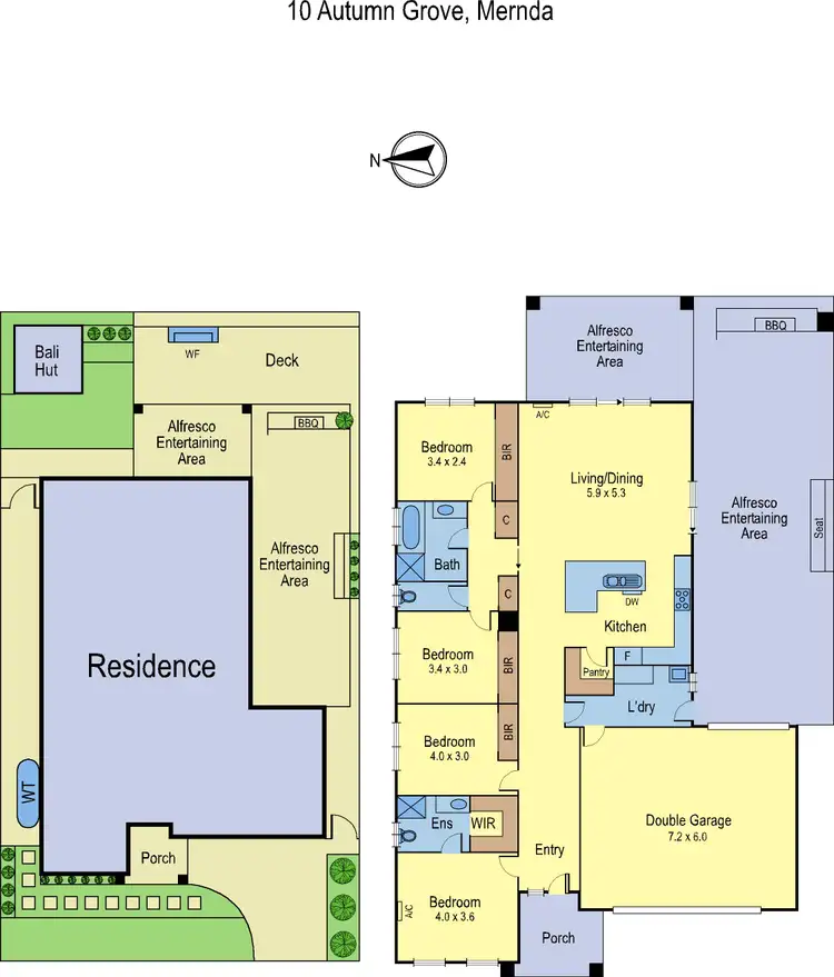 Floorplan of Homely house listing, 10 Autumn Grove, Mernda VIC 3754