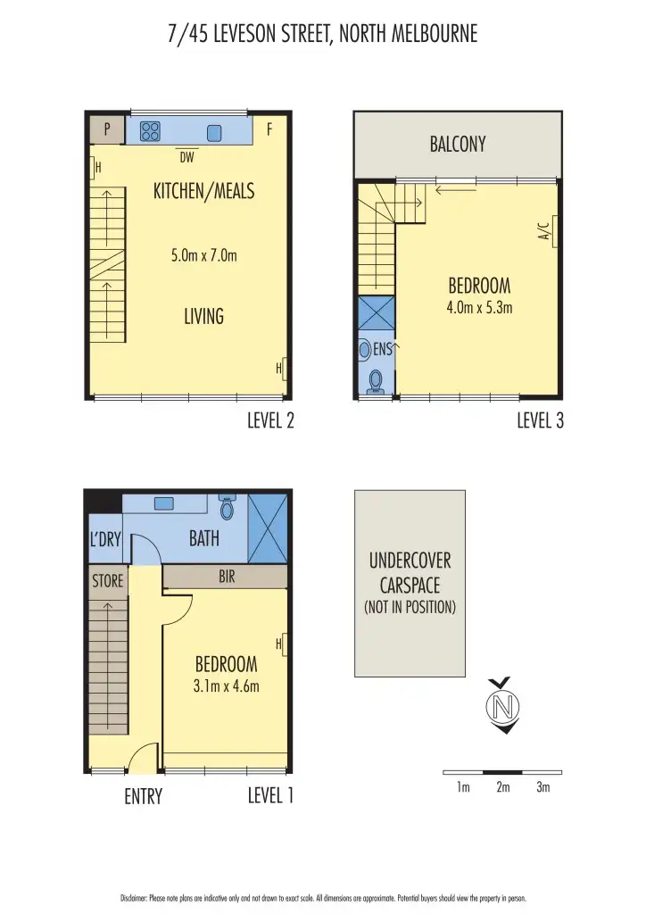 Floorplan of Homely apartment listing, 7/45 Leveson Street, North Melbourne VIC 3051