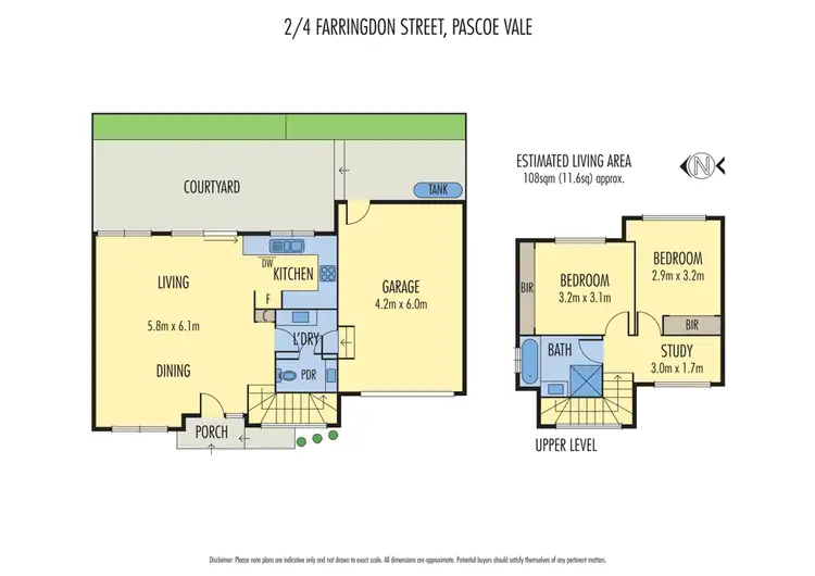 Floorplan of Homely townhouse listing, 2/4 Farringdon Street, Pascoe Vale VIC 3044