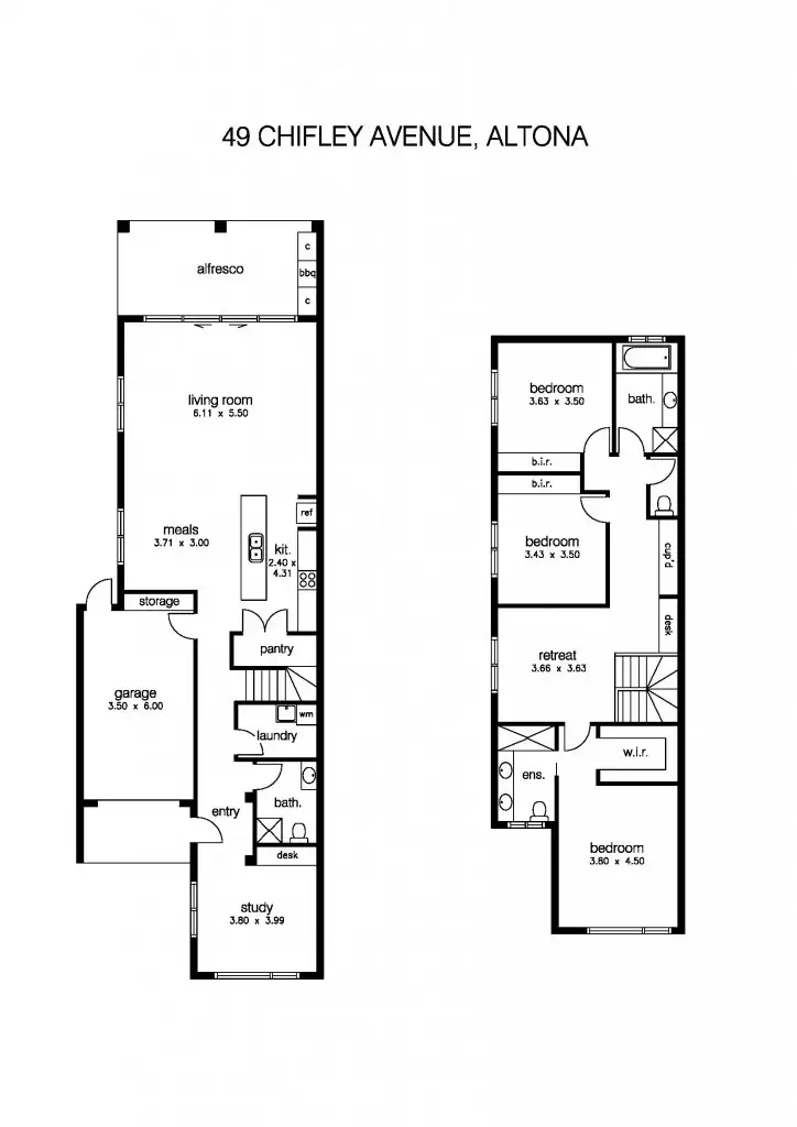 Floorplan of Homely house listing, 49 Chifley Ave, Altona VIC 3018