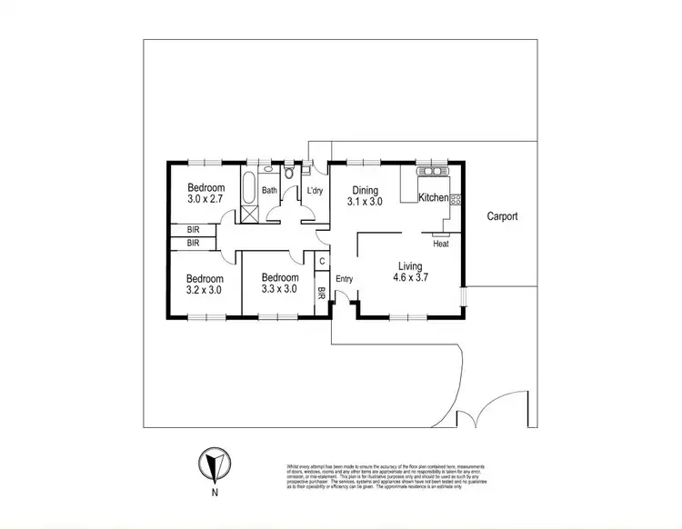 Floorplan of Homely unit listing, 2/21 Banff Street, Reservoir VIC 3073