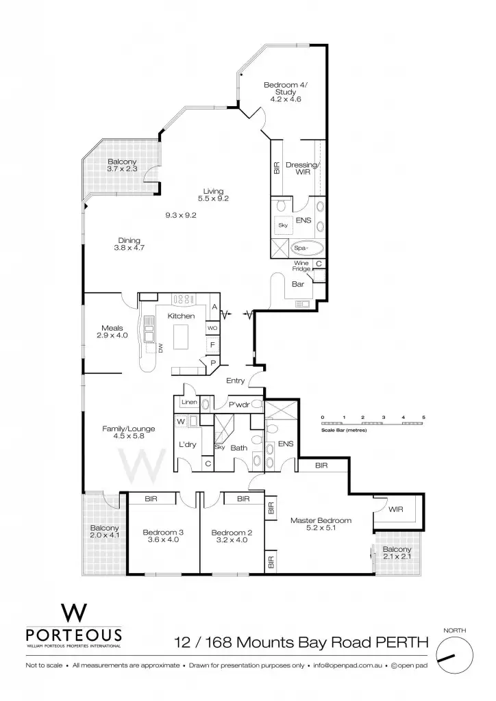 Floorplan of Homely apartment listing, 12/168 Mounts Bay Road, Perth WA 6000