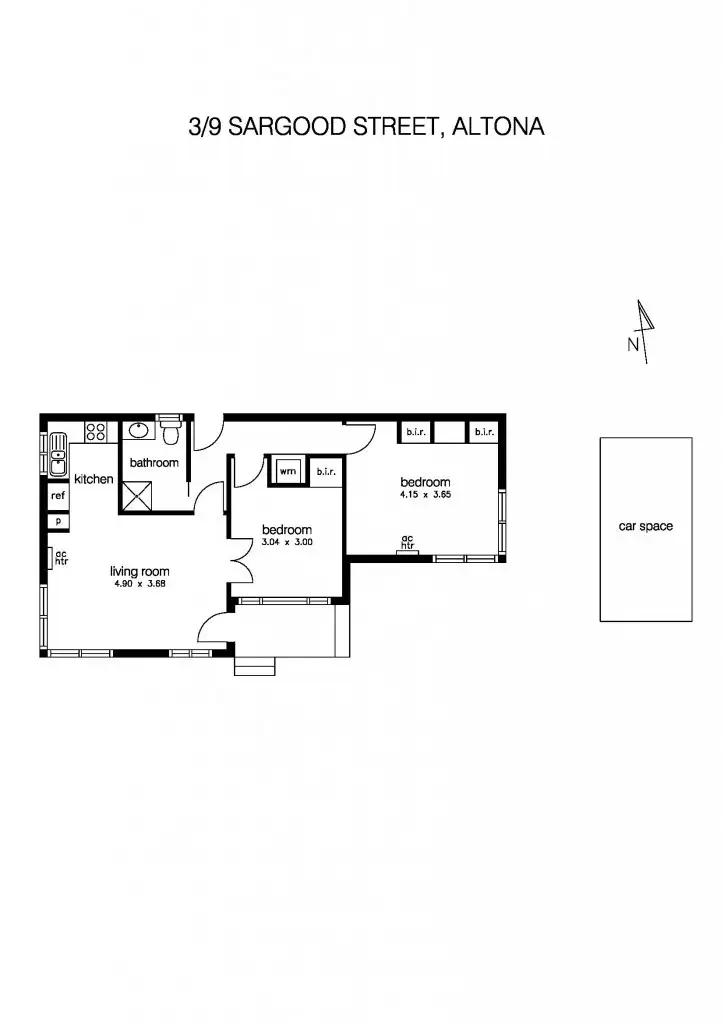 Floorplan of Homely unit listing, 3/9 Sargood Street, Altona VIC 3018