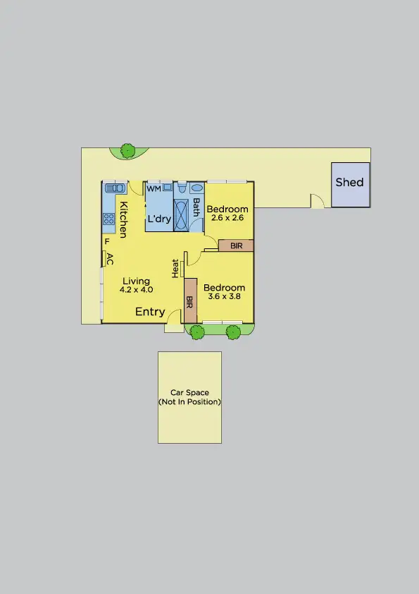 Floorplan of Homely villa listing, 6/87 Gamon Street, Yarraville VIC 3013
