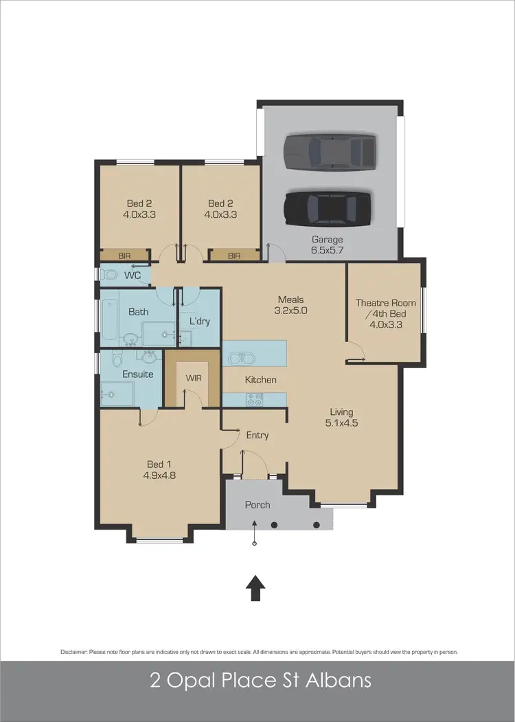 Floorplan of Homely house listing, 2 Opal Place, St Albans VIC 3021