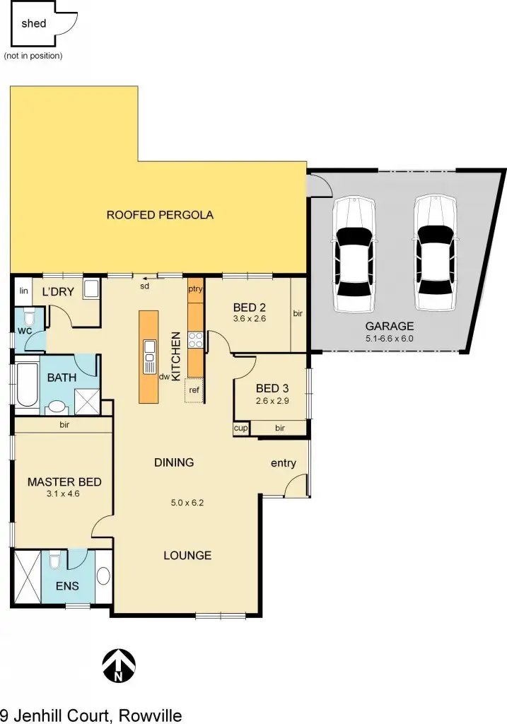 Floorplan of Homely house listing, 9 Jenhill Court, Rowville VIC 3178