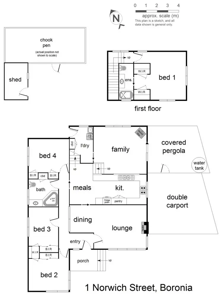 Floorplan of Homely house listing, 1 Norwich Street, Boronia VIC 3155