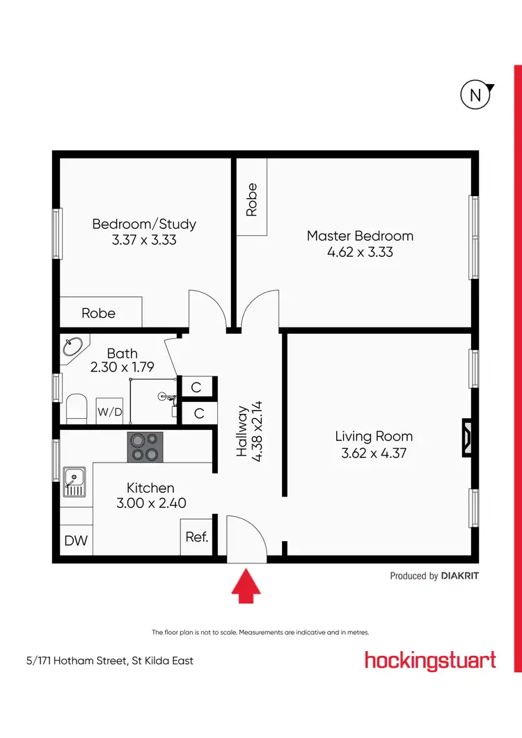 Floorplan of Homely apartment listing, 5/171 Hotham Street, St Kilda East VIC 3183