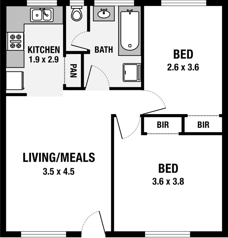 Floorplan of Homely apartment listing, 21/181 Geelong Road, Seddon VIC 3011