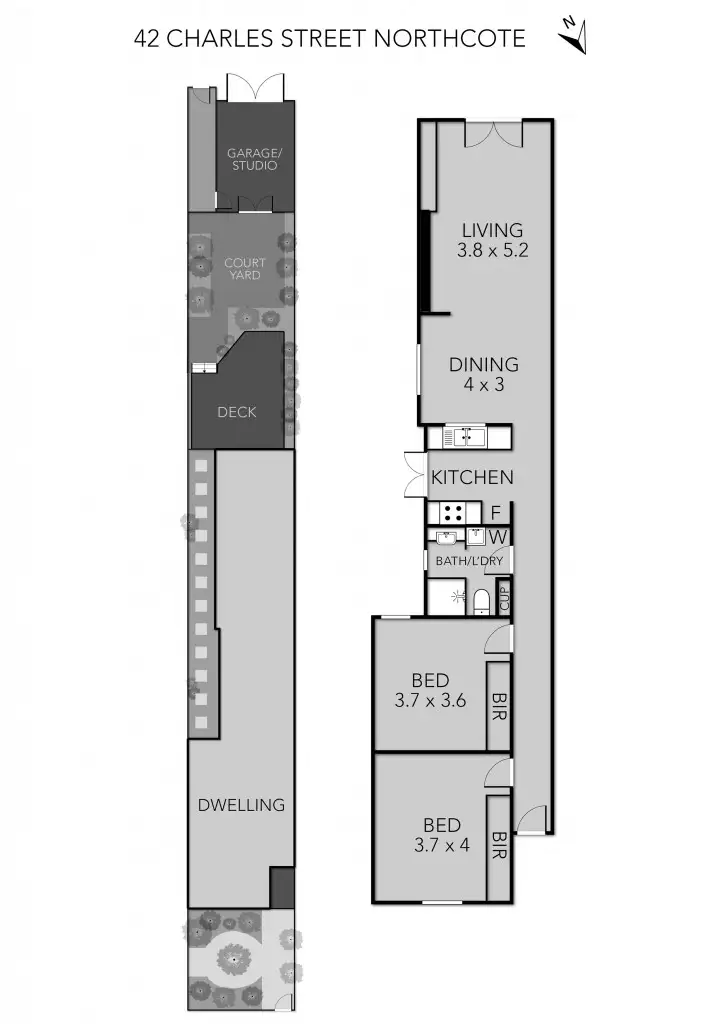 Floorplan of Homely house listing, 42 Charles Street, Northcote VIC 3070
