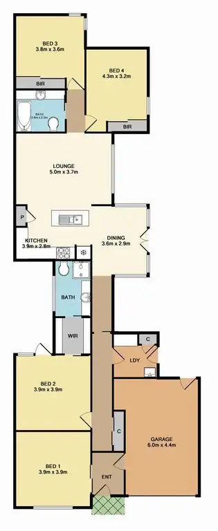 Floorplan of Homely house listing, 3 Lyrebird Walk, Whittlesea VIC 3757