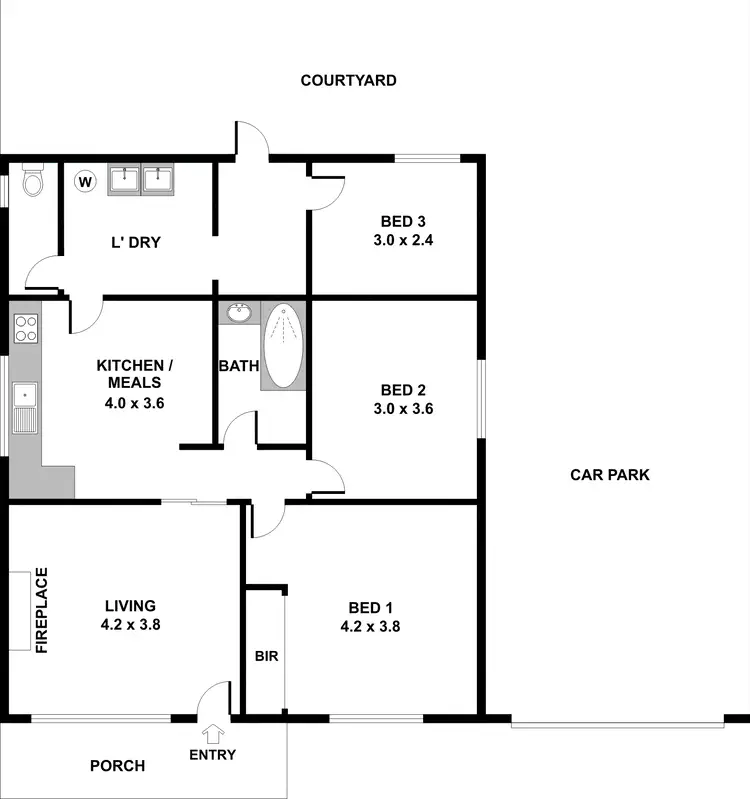 Floorplan of Homely house listing, 30b Sydenham Street, Beckenham WA 6107