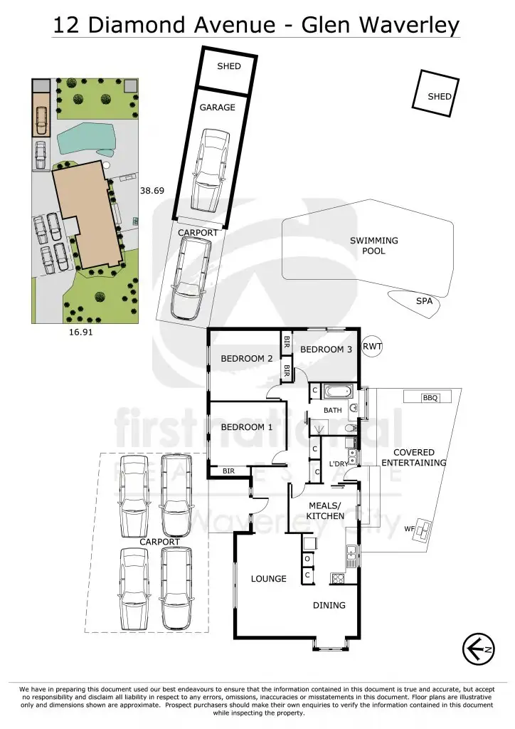 Floorplan of Homely house listing, 12 Diamond Avenue, Glen Waverley VIC 3150