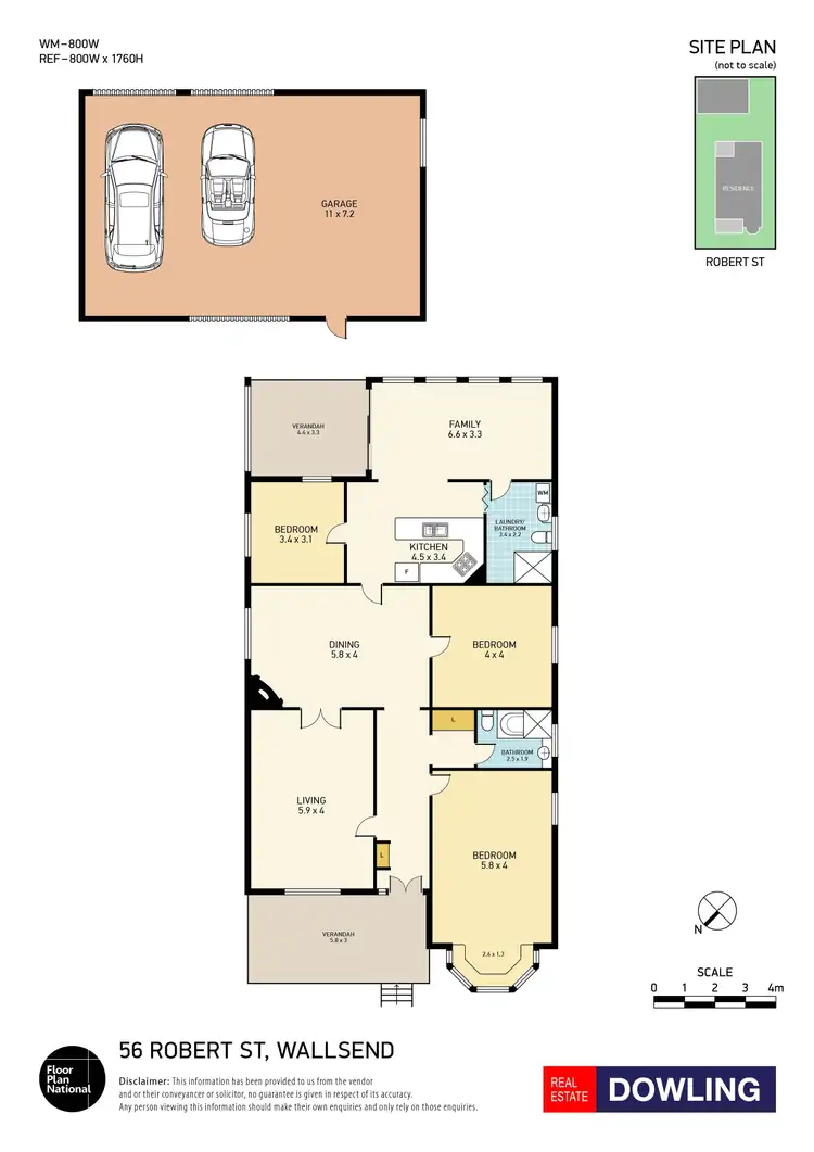 Floorplan of Homely house listing, 56 Robert Street, Wallsend NSW 2287