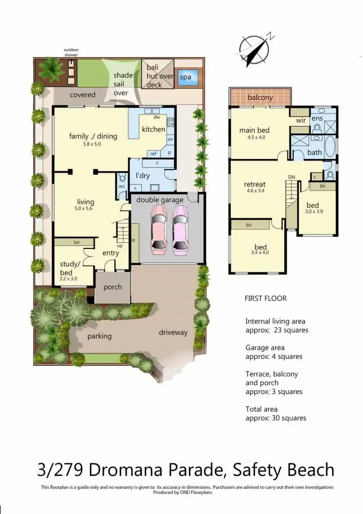 Floorplan of Homely townhouse listing, 3/279 Dromana Parade, Safety Beach VIC 3936