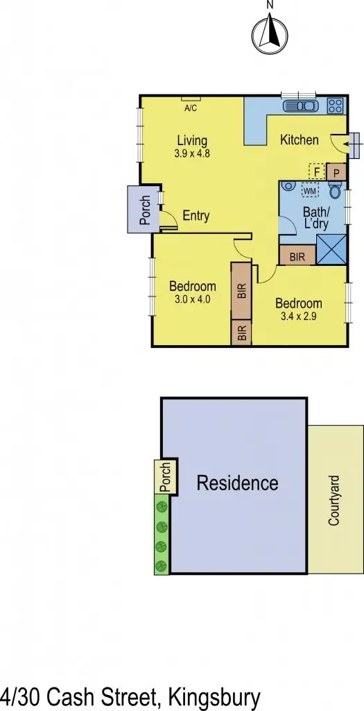 Floorplan of Homely house listing, 4/30 Cash Street, Kingsbury VIC 3083