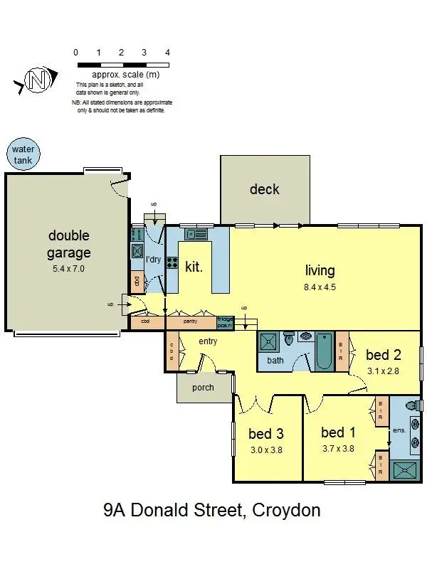Floorplan of Homely unit listing, 9A Donald Street, Croydon VIC 3136