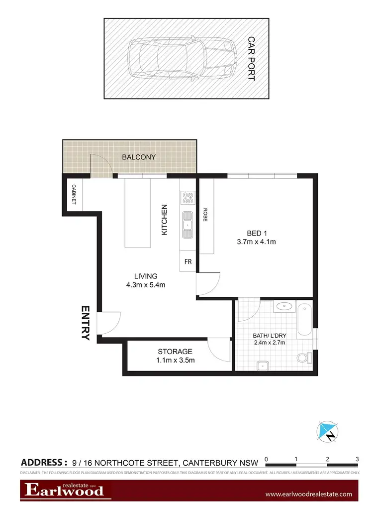 Floorplan of Homely apartment listing, 9/16 Northcote Street, Canterbury NSW 2193