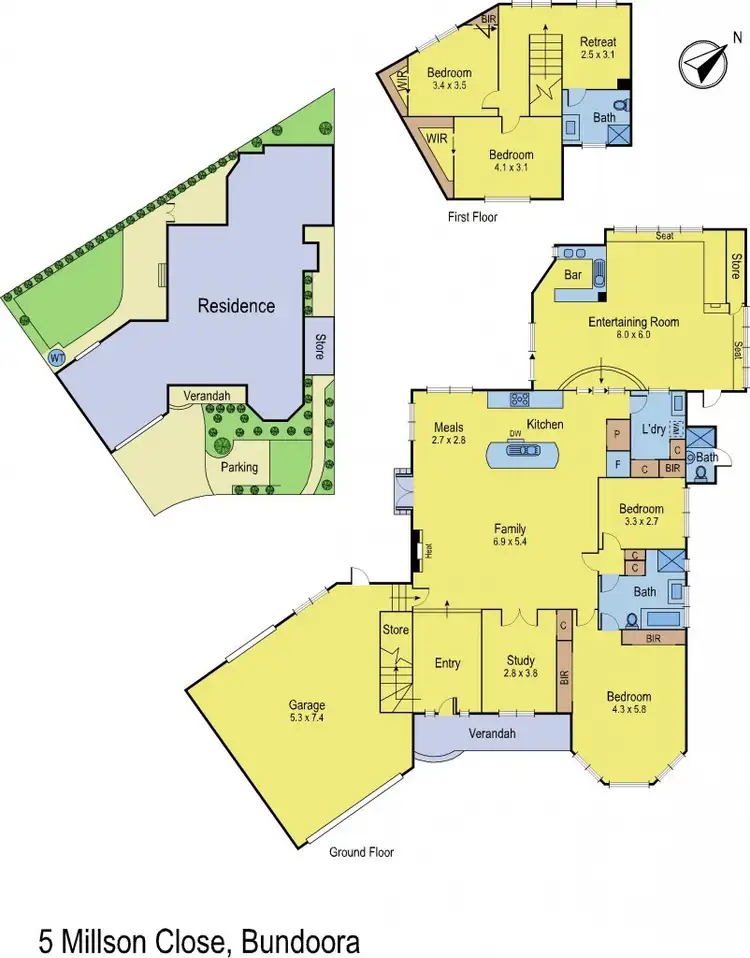 Floorplan of Homely house listing, 5 Millson Close, Bundoora VIC 3083