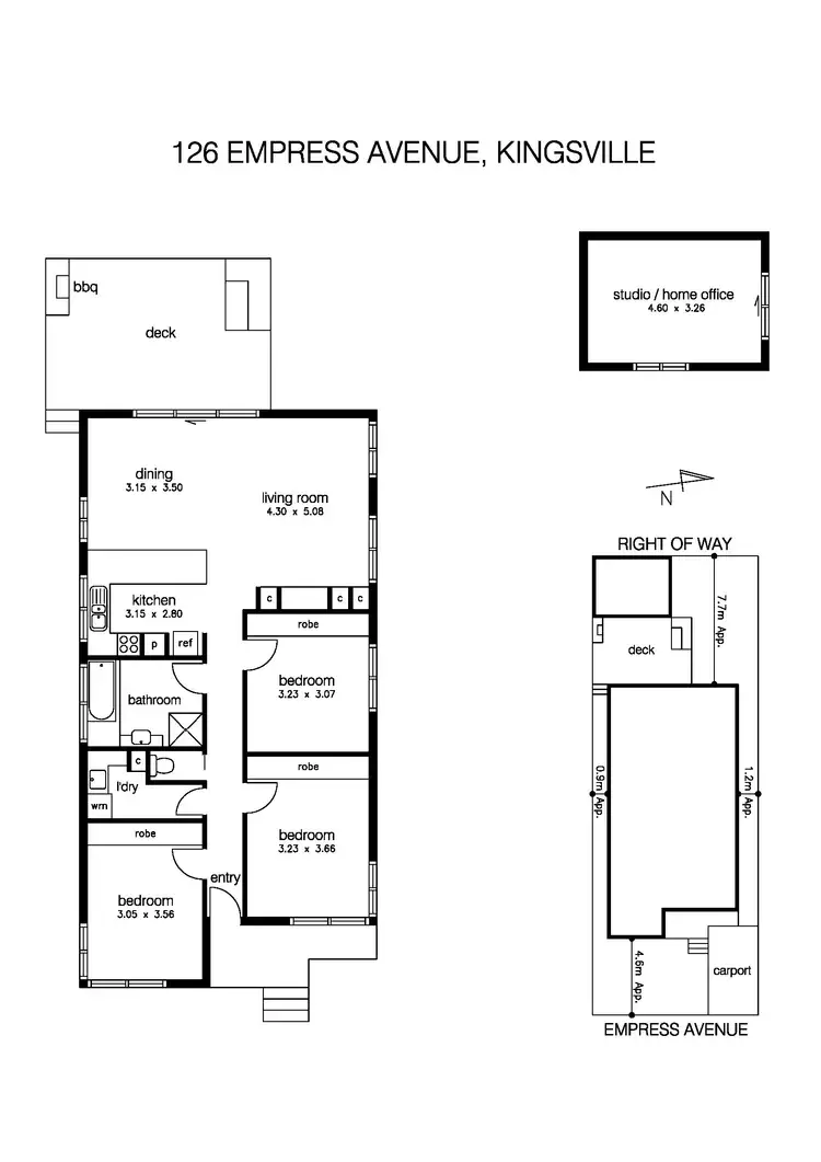 Floorplan of Homely house listing, 126 Empress Avenue, Kingsville VIC 3012