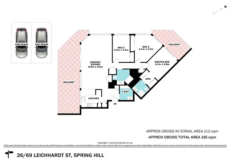 Floorplan of Homely apartment listing, 26/69 Leichhardt Street, Spring Hill QLD 4000