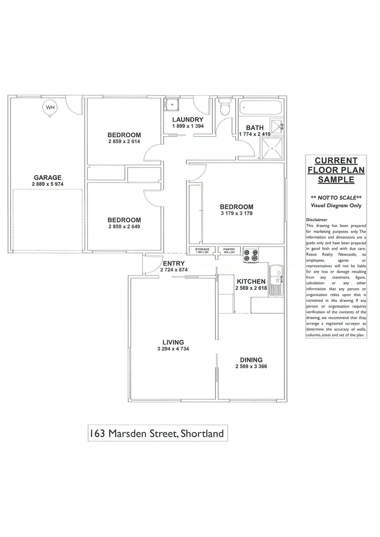 Floorplan of Homely house listing, 163 Marsden Street, Shortland NSW 2307