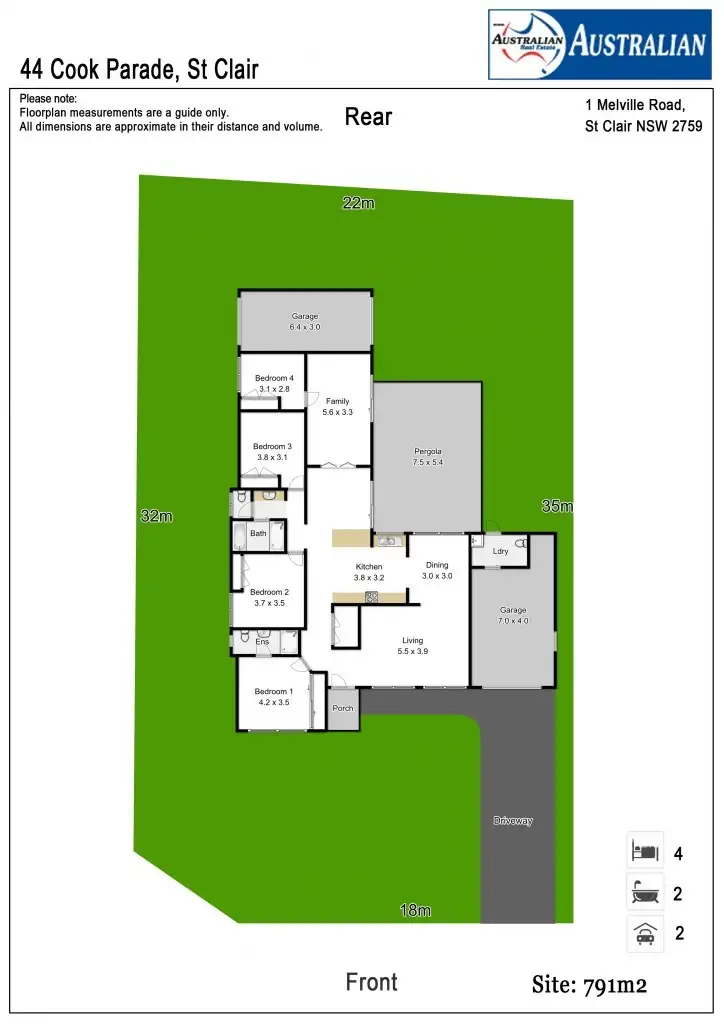 Floorplan of Homely house listing, 44 Cook Parade, St Clair NSW 2759
