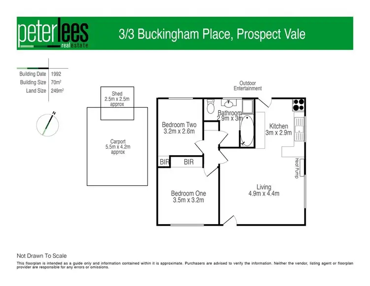 Floorplan of Homely unit listing, 3/3 Buckingham Place, Prospect Vale TAS 7250