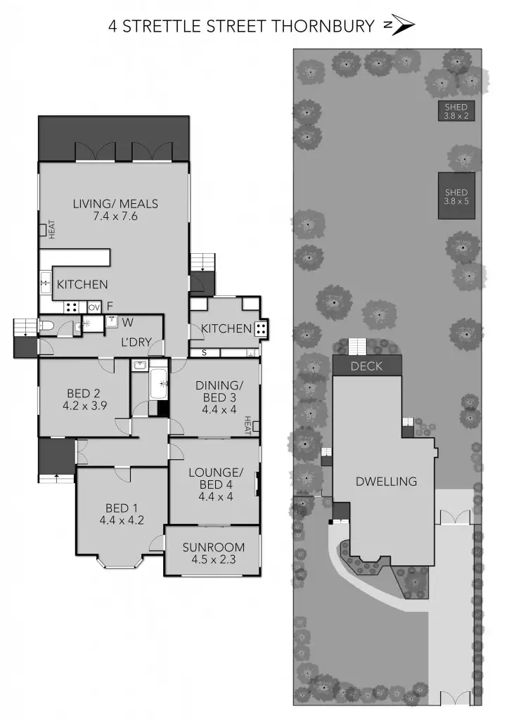 Floorplan of Homely house listing, 4 Strettle Street, Thornbury VIC 3071