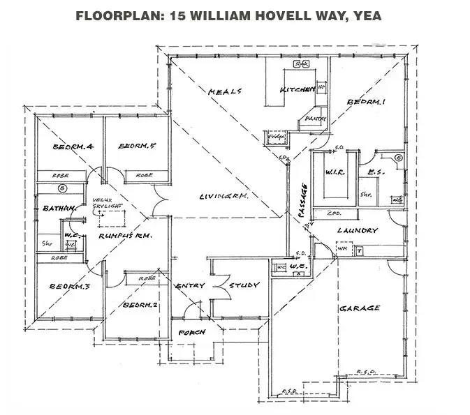 Floorplan of Homely house listing, 15 William Hovell Way, Yea VIC 3717