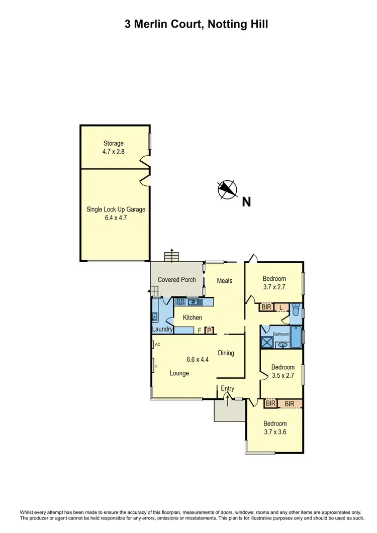 Floorplan of Homely house listing, 3 Merlin Court, Notting Hill VIC 3168